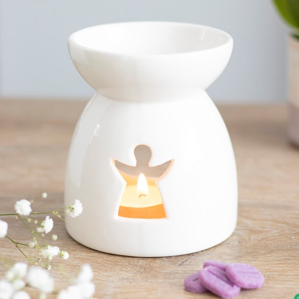 Angel Cut Out White Ceramic Wax Melt/Oil Burner