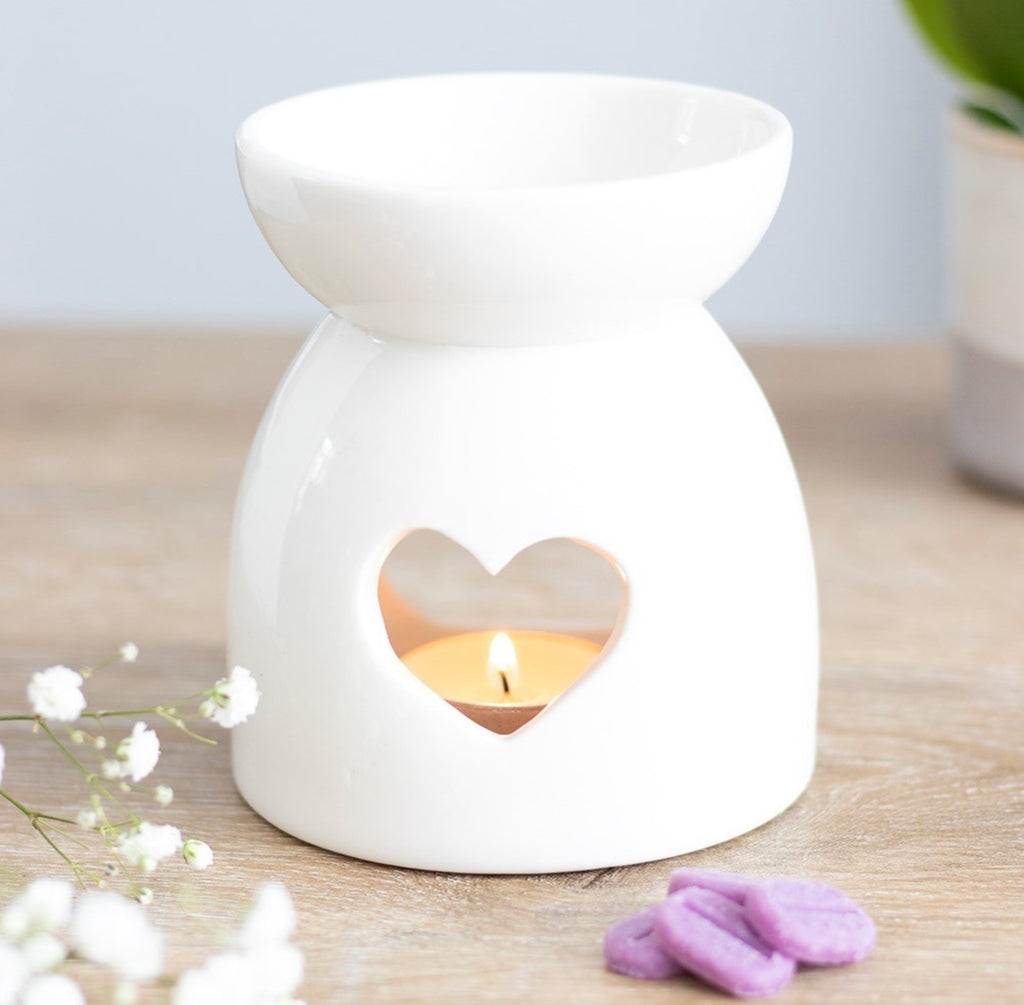 Heart Cut Out Ceramic Wax Melt/Oil Burner