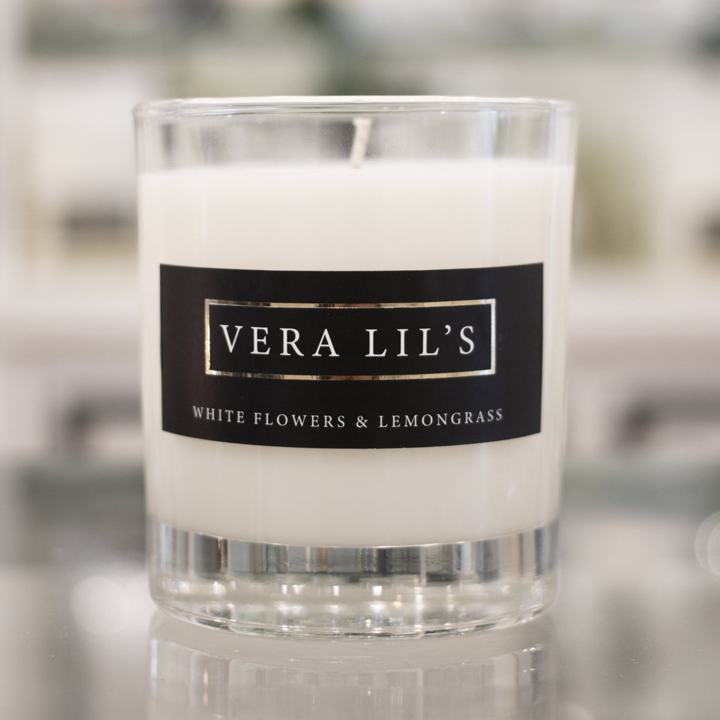 White Flowers and Lemongrass Candle 30cl